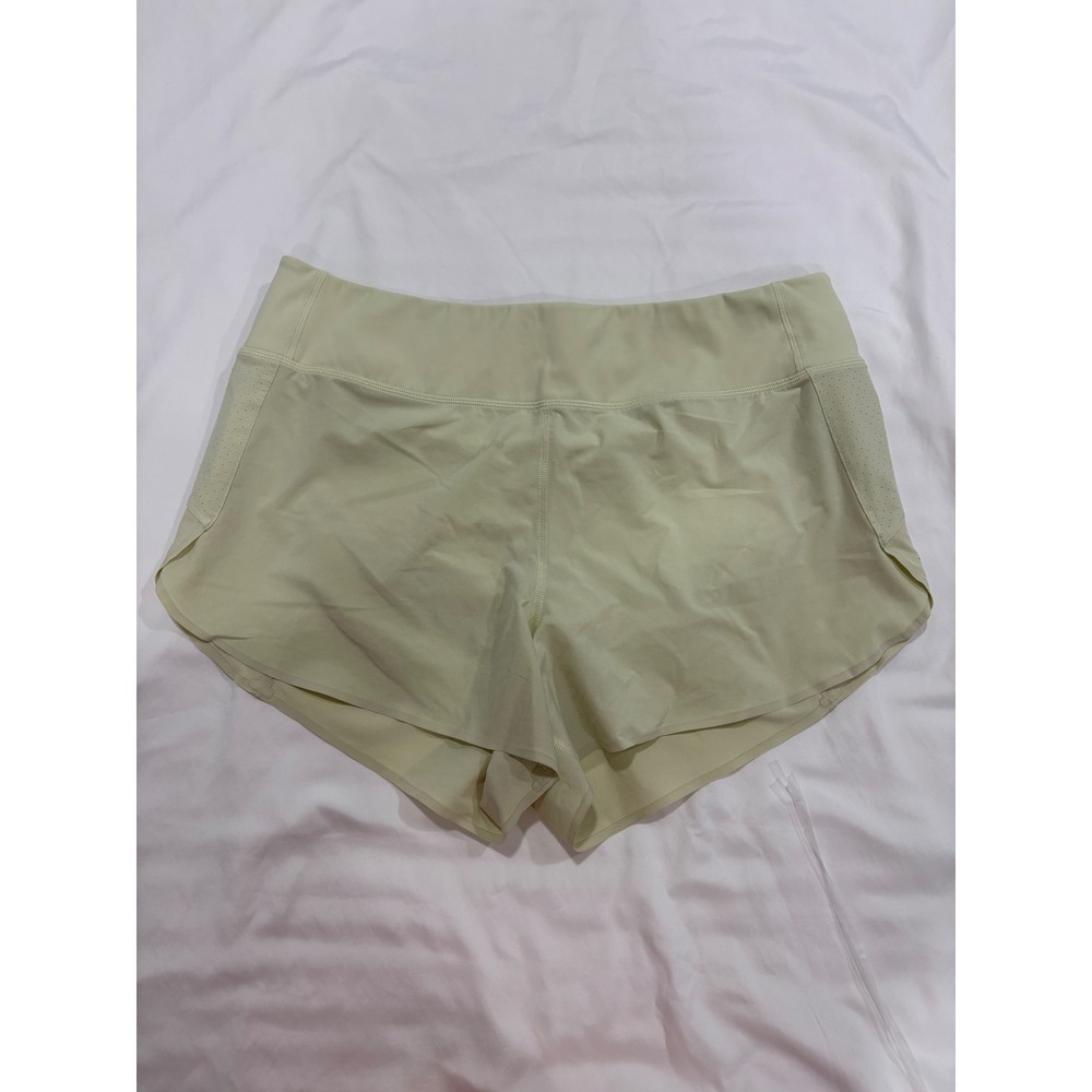 Athleta Run With It 3.5" Shorts Light Lime Green‎ Size Large Running Lined